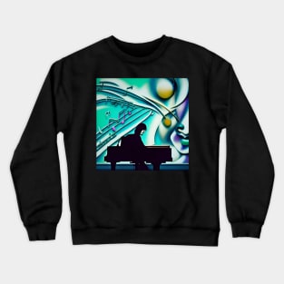 A Rock Keyboard Player Playing Keyboards Crewneck Sweatshirt